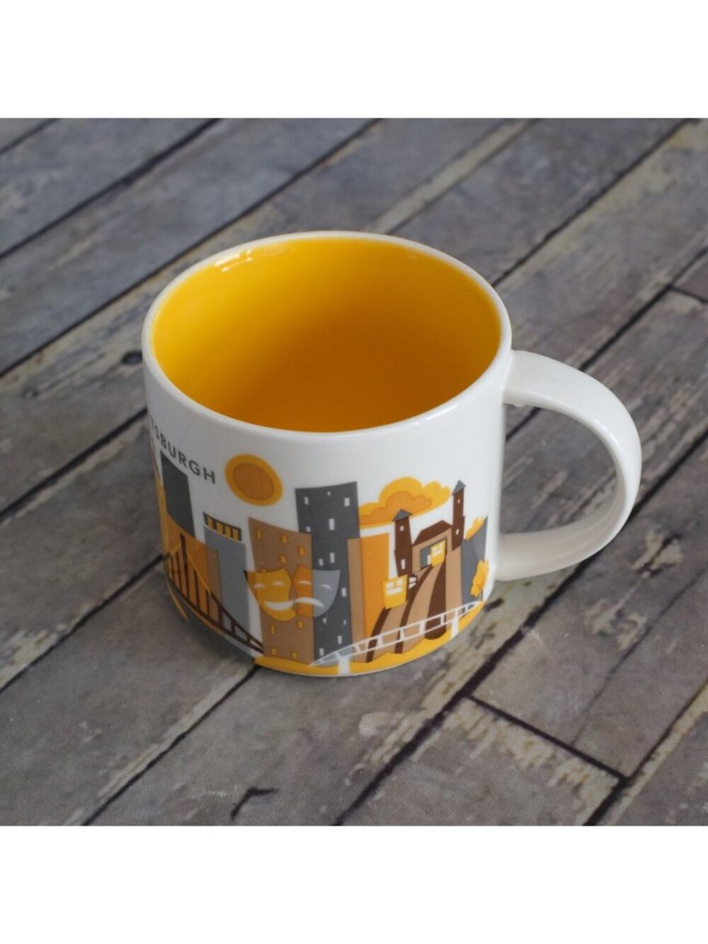 STARBUCKS Pittsburgh, PA Coffee Tea Mug Cup You Are Here Series 2015 CLEAN